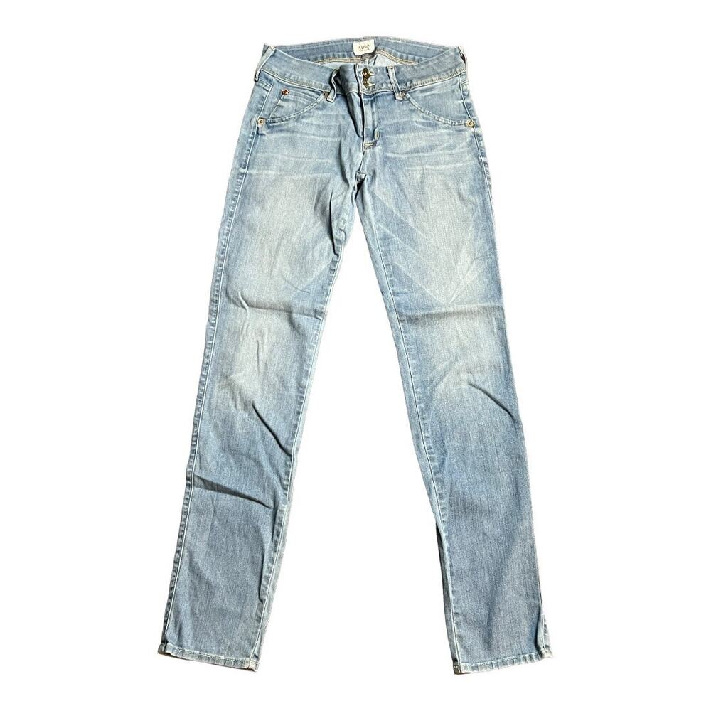 Hudson Colin Skinny Jeans Women's 27 Light Wash Stretch Denim Faded Blue Wash